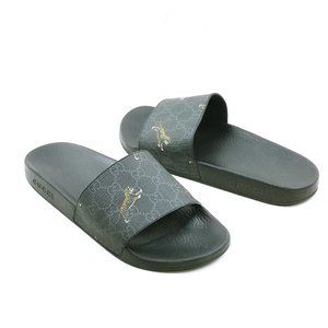 Gucci Men's Black Tiger Slides Size 8 (Posh72)